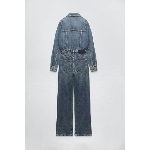 FULL LENGTH TRF DENIM JUMPSUIT - Picture 13 of 16